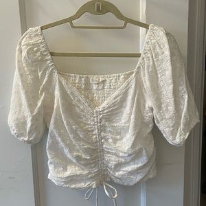 Lush White Eyelet Blouse